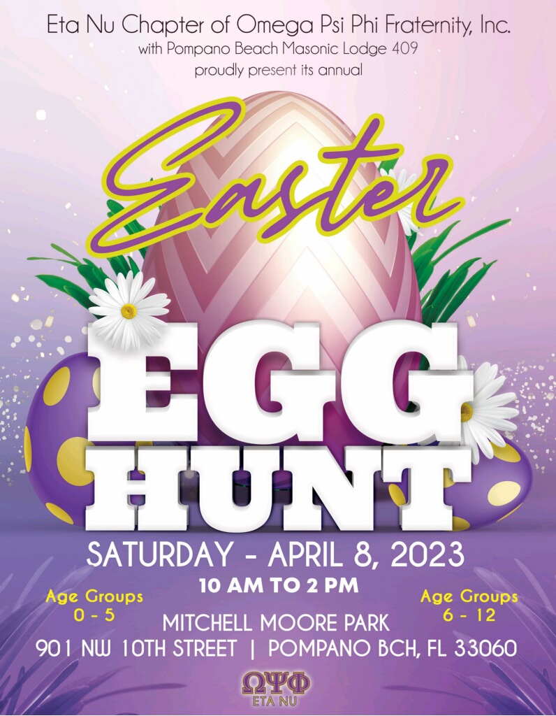 Eta Nu Easter Egg Hunt 4/8/23 at 10am